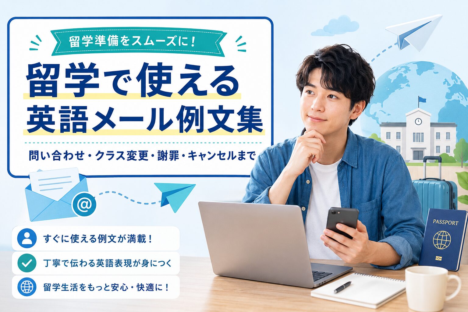 留学で使える英語メール例文集